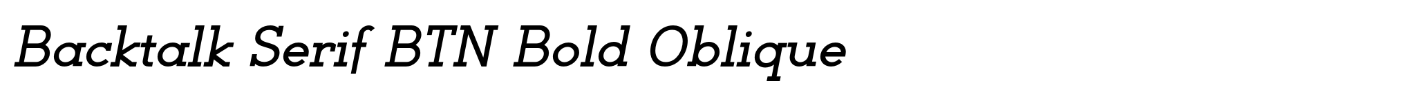 Backtalk Serif BTN Bold Oblique image